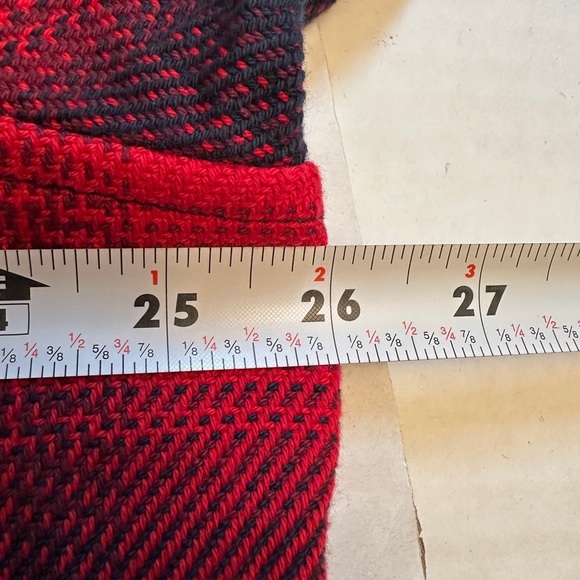 Outerknown Blanket Shirt Women’s XL/XXL Red Blue Button Up Heavy Twill Shacket - Picture 8 of 10